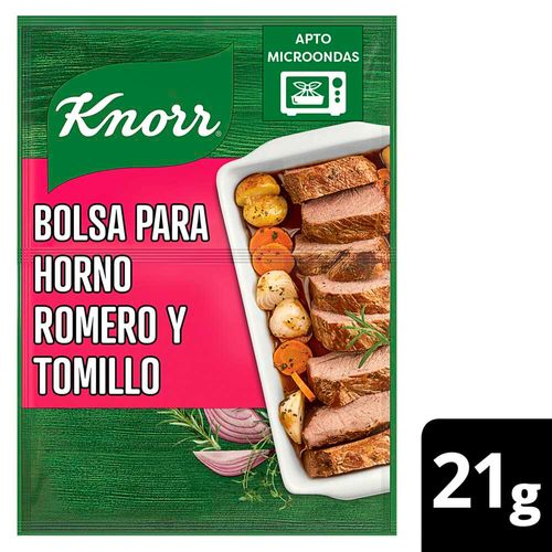 Bolsa Para Horno Sabor Romero Y Tomillo Knorr 21 Gr