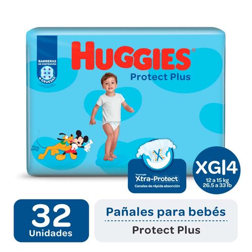 Pañales Huggies Protec Plus Xg 32 U