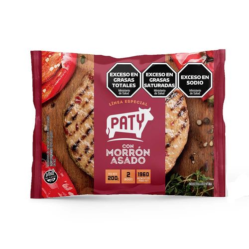 Medallón De Carne Paty Flow Con Morron 2 U - 200 Gr