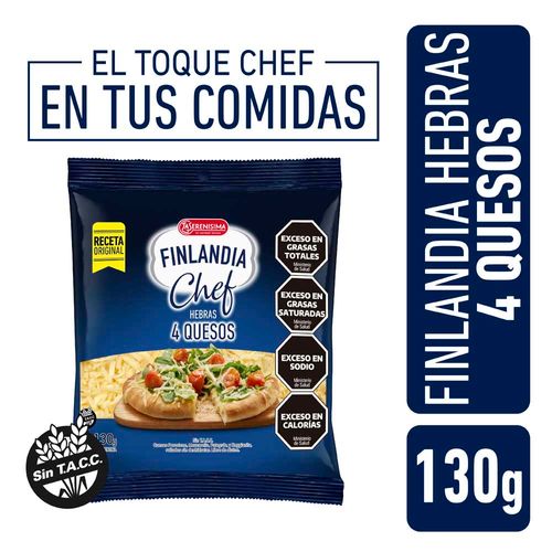 Cuatro Qqueso Cuatro Quesos La Serenisima Finlandia Chef Hebras 130gr