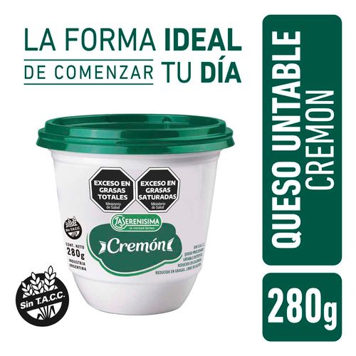 Queso Untable La Serenísima Cremón 280 Gr