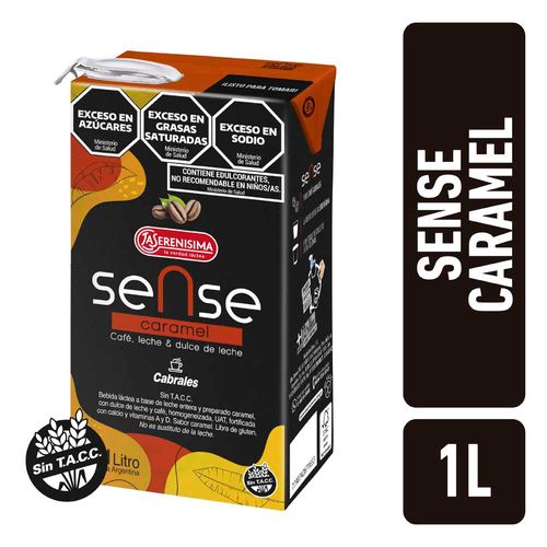 Bebida Lactea A B/ Leche Ent Ls Sense Caramel Brik 1l