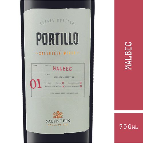 Vino Portillo Malbec 750 Ml