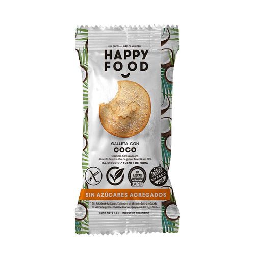 Galletita De Coco Sin Azucar Happy Food 44 Gr