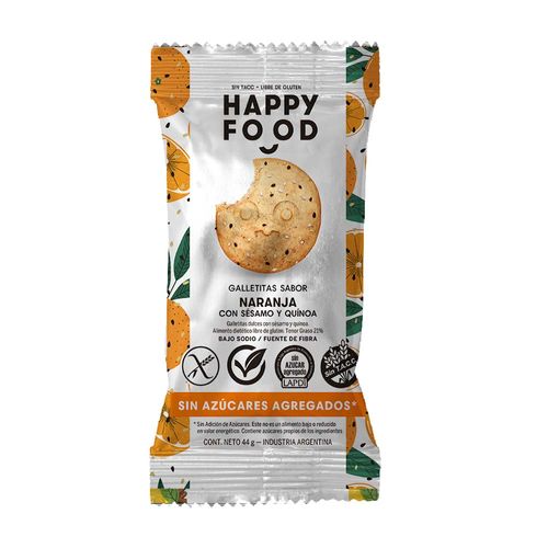 Galletita Naranja Sin Azúcar Happy Food 44 Gr