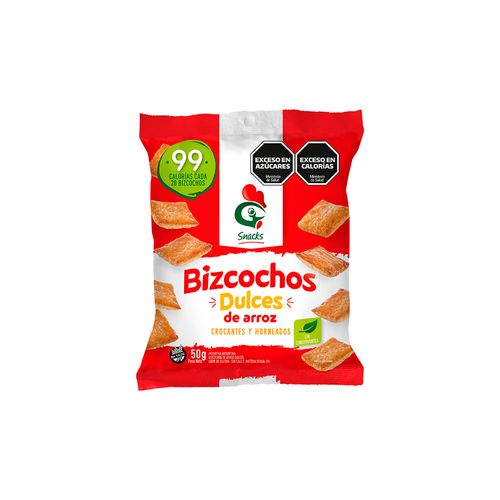 Bizcocho De Arroz Snack Dulce Gallo 50 Gr