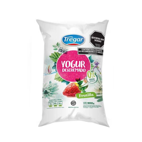 Yogur Tregar Descremado Frutilla 900g