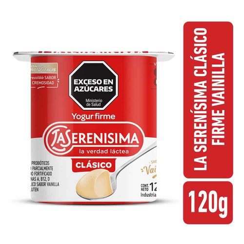 Yogur Firme La Serenísima Clásico Vainilla 120 Gr