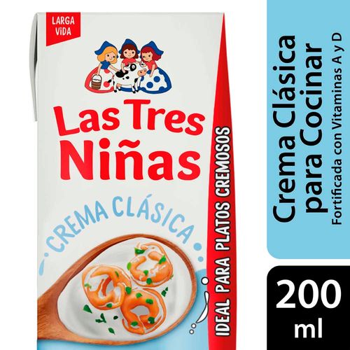 Crema Las Tres Niñas Clasica Para Cocinar 200ml