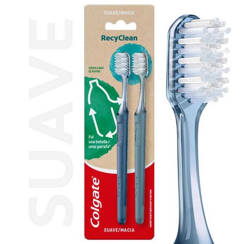 Cepillo De Dientes Colgate Recyclean 100% Reciclado 2 U