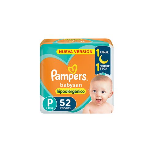 Pañales Pampers Babysan Pequeño 52u