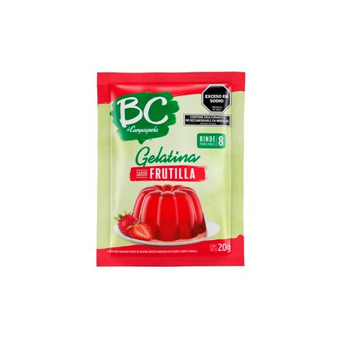 Gelatina Bc Frutilla Light X20g