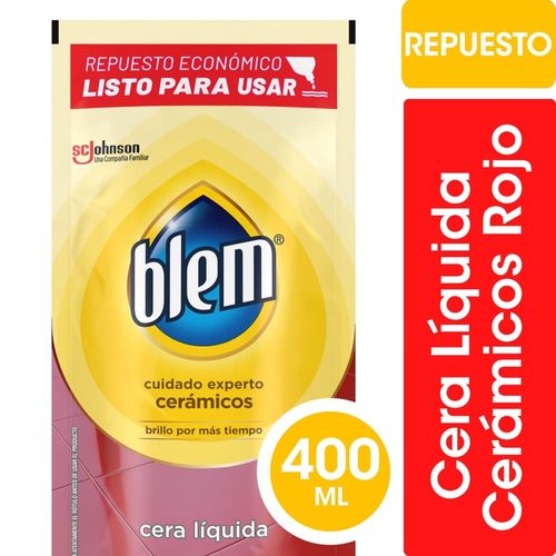 Cera Líquida Pisos Cerámicos Blem Rojo Repuesto 450 Ml