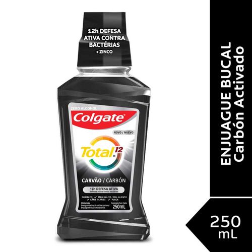 Enjuague Bucal Colgate Total 12 Carbón Activado 250 Ml