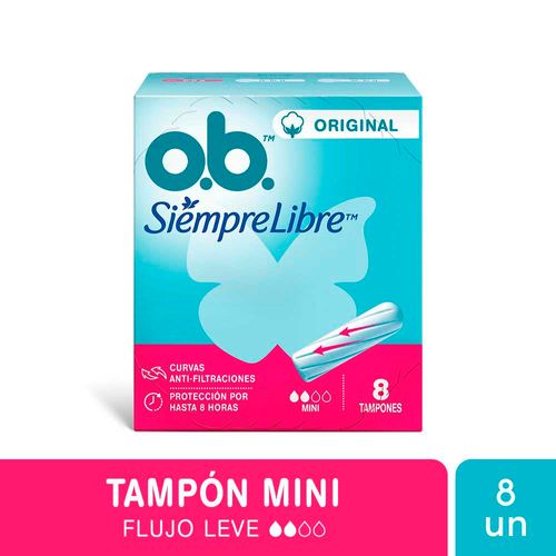 Tampones Siempre Libre Mini X 8 Un Ob