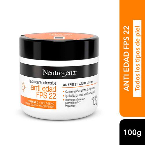 Crema Antiedad Face Care Intensive Antiedad Fps 22 X 100 Gr Neutrogena