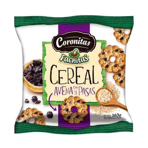 Galletitas Cereal Con Avena Y Pasas Fachitas 140 Gr