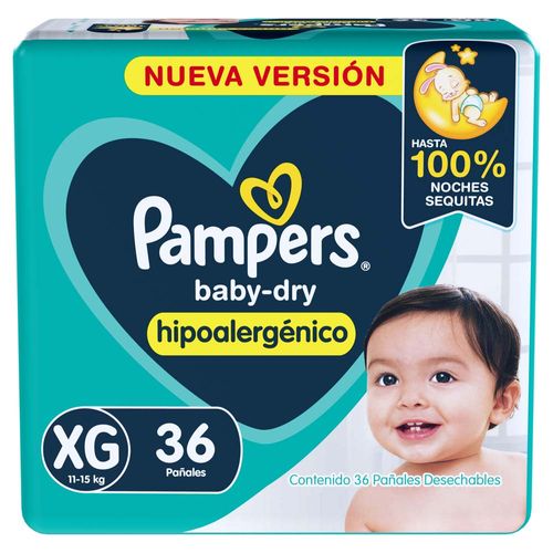 Pañales Pampers Babydry Xg 36u