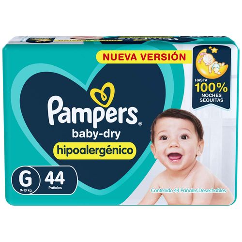 Pañales Baby Dry Grande 44 Un Pampers