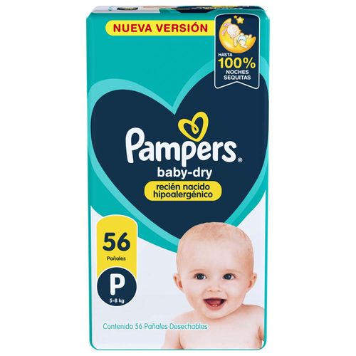 Pañales Babydry Pequeño 56 Un Pampers