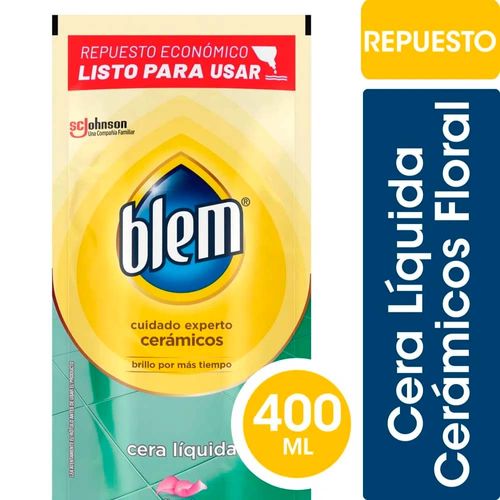 Cera Líquida Pisos Cerámicos Floral Repuesto 450 Ml Blem