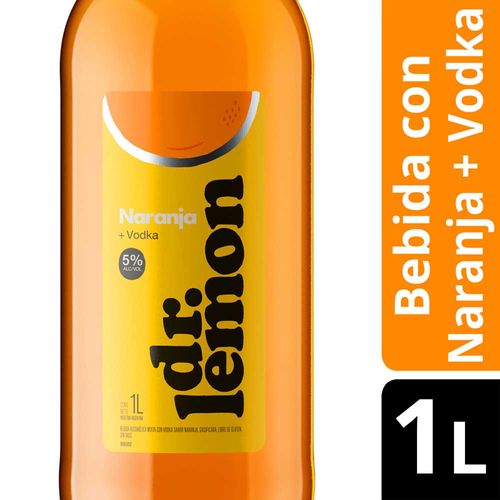 Aperitivo Dr. Lemon Con Vodka Naranja 1 L