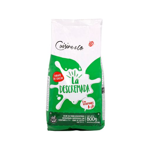 Leche En Polvo Descremada 800 Gr Cuisine & Co Nbe Mp