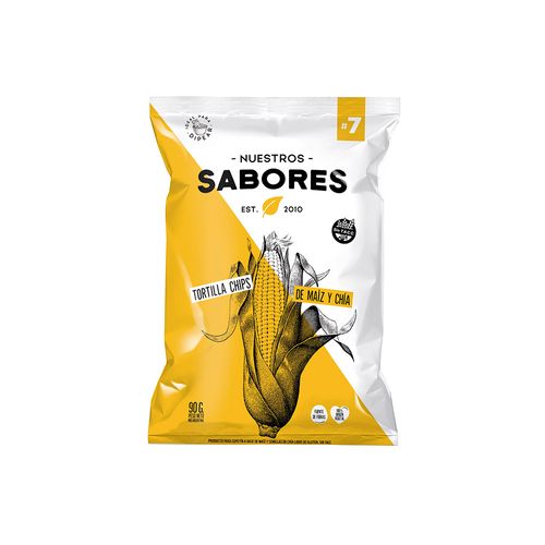 Tortillas Chips De Maíz Y Chía Nuestros Sabores 80 Gr