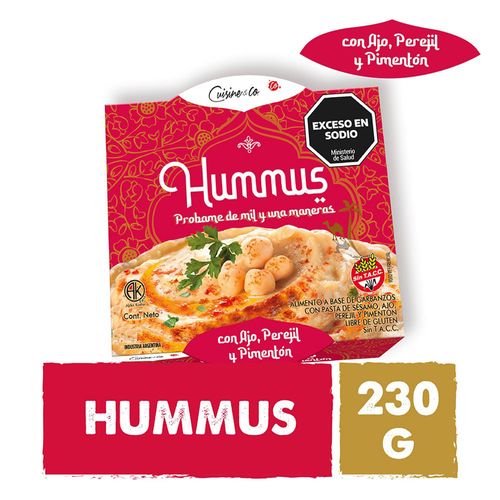 Hummus Pimento Ajo Y Perejil Cusine-co 230 Gr