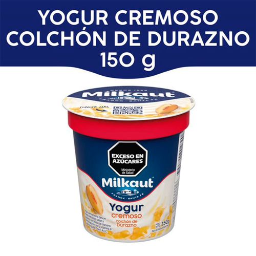 Yogur Cremoso Milkaut Con Trozos De Durazno 120g