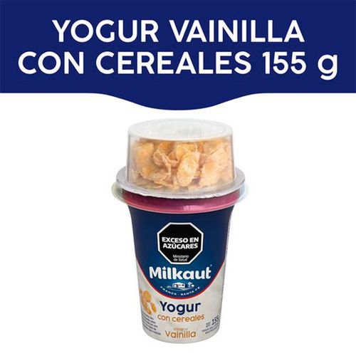 Yogur Milkaut Vainilla Con Cereal 155g