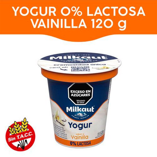 Yogur Milkaut 0lactosa Vainilla 120g