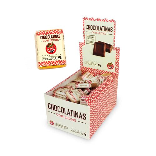 Chocolatinas Con Leche Chocolate Colonial 5 Gr X 50 U