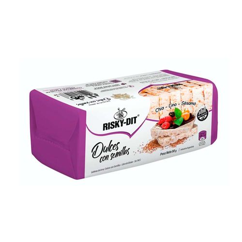 Galletas Cuadradas Dulces Con Semillas Risky-dit 90 Gr