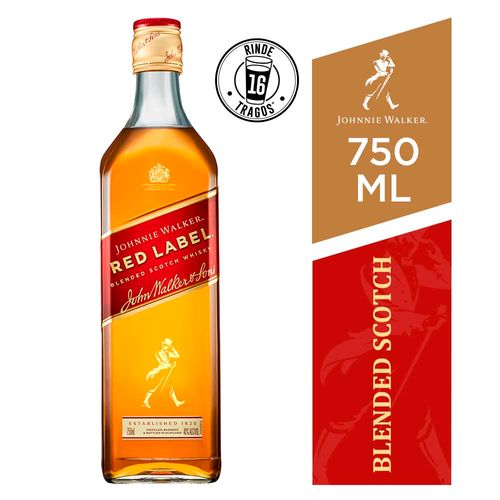 Whisky Johnnie Walker Red Label Botella 750ml