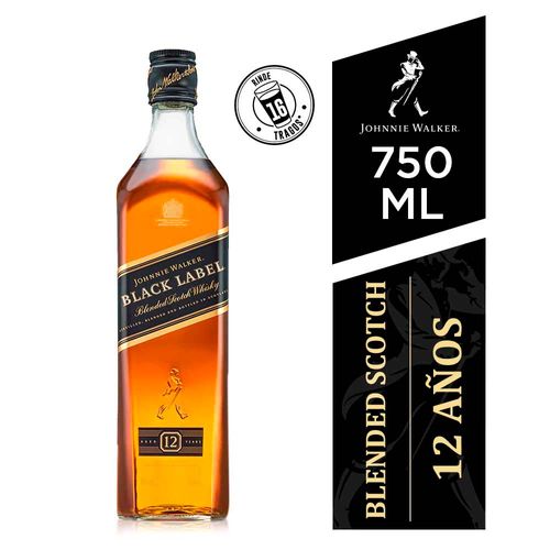 Whisky Johnnie Walker Black Label Botella 750ml