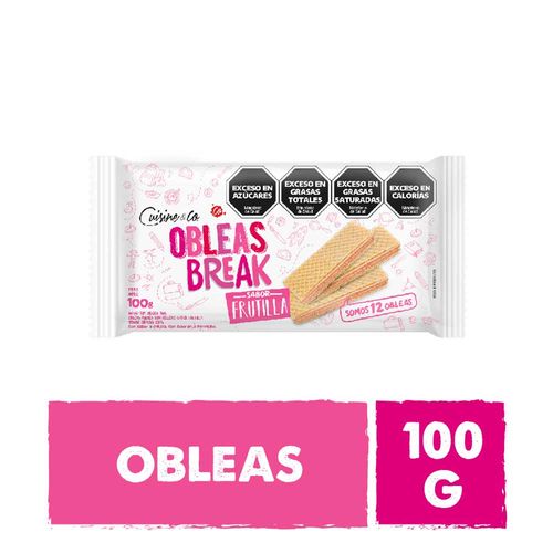 Obleas Sabor Frutilla 100 Gr Cuisine & Co Nbe Mp