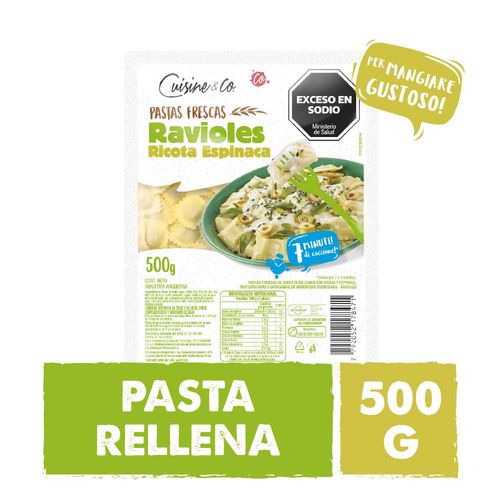 Ravioles Cuisine Y Co Ricotta Espinaca 500 Gr