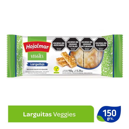 Galleta Veggie Larguitas Hojalmar 150 Gr