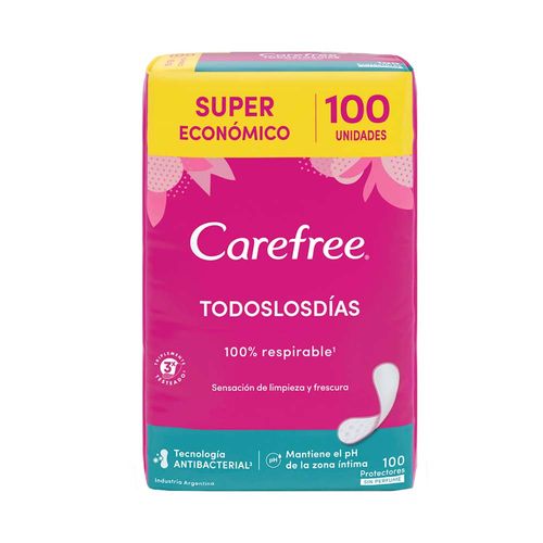 Protectores Diarios Carefree Todos Los Días X100 Un