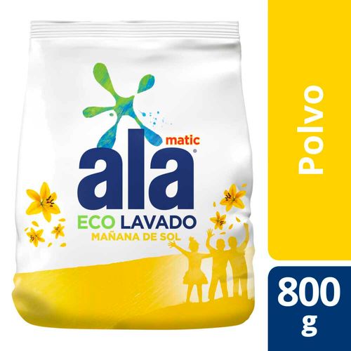 Jabón En Polvo Matic Mañana De Sol Máxima Blancura 800 Gr Ala
