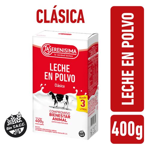 Leche En Polvo Entera La Serenisima 400 Gr