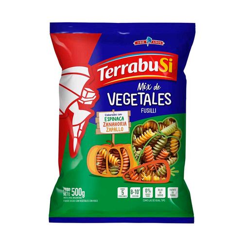 Fideos Terrabusi Fusilli Vegetales X500g