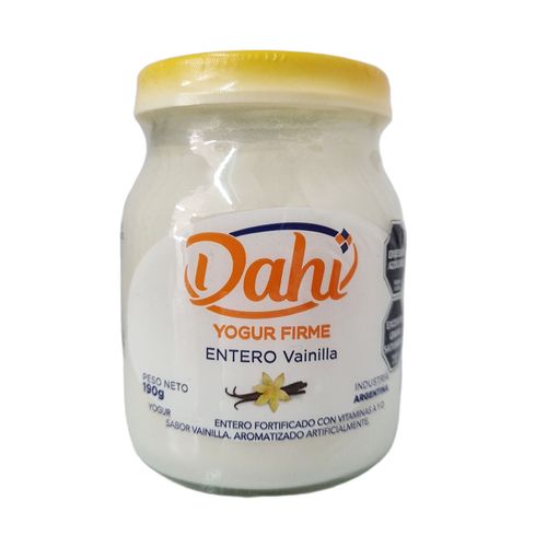 Yogur Dahí Entero Sabor Vainilla 190g