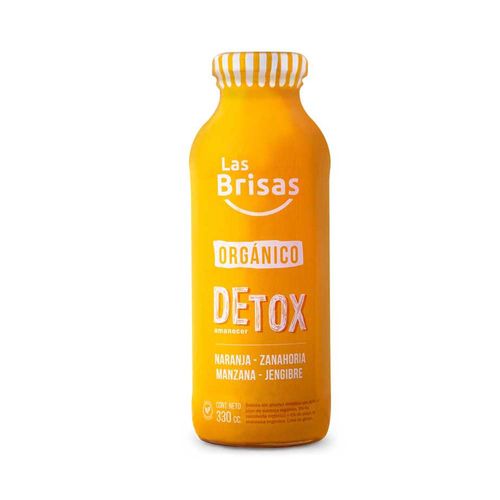 Detox Orgánico Las Brisas Zanahoria, Naranja, Manzana 330 Ml Las Brisas