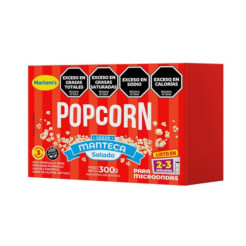 Popcorn Manteca Marlom's 300 Gr