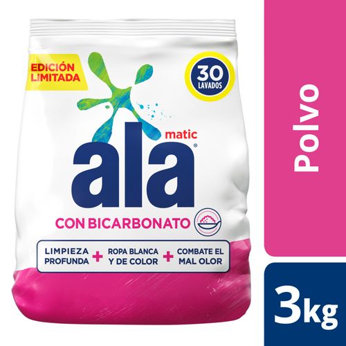 Jabon En Polvo Ala Matic Bicarbonato 3kg