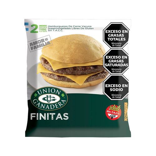 Hamburguesas Union Ganadera Finitas  2 U - 110 Gr