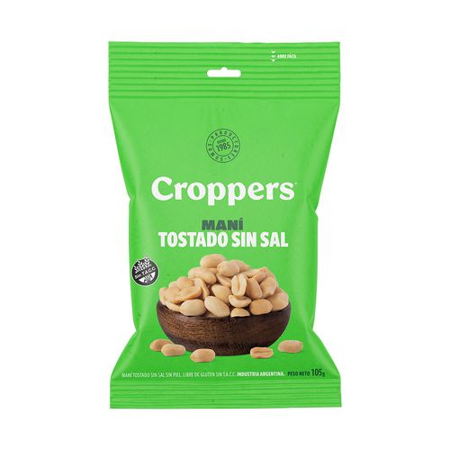 Mani Tostado Sin Sal Croppersl 105 Gr