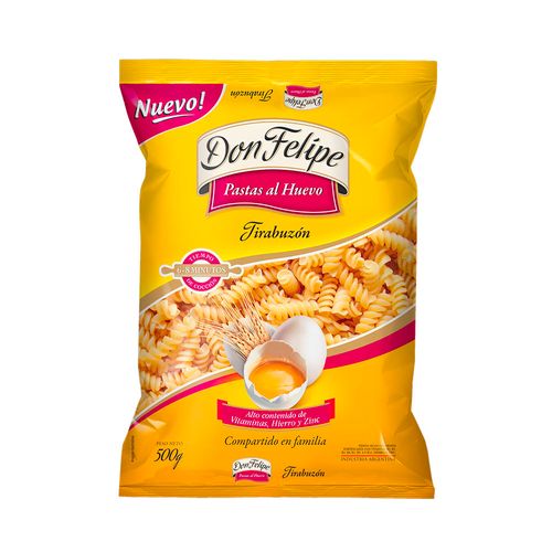 Fideos Don Felipe Tirabuzón Fort X500g